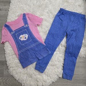 NWT Ms. Rachel Toddler Girls Pajama Set - "Hi Friends" Stripes - Size 3T